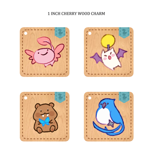 ff14 scrimbly minion friends wooden charms