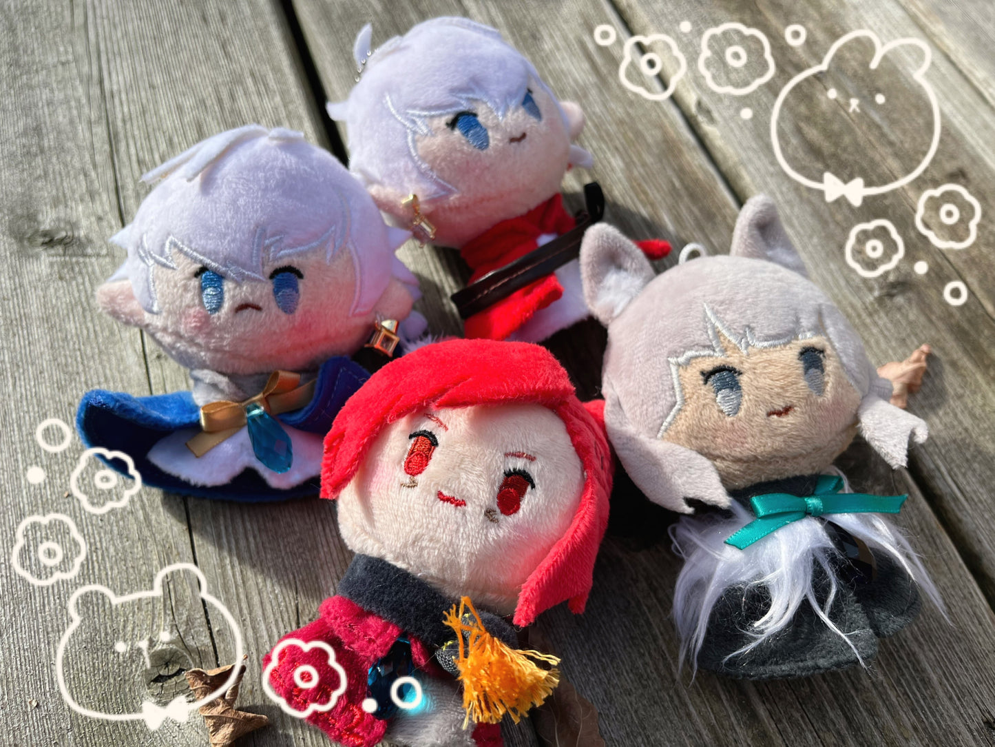 ff14 scion pocket pal plush keychains (set 1)