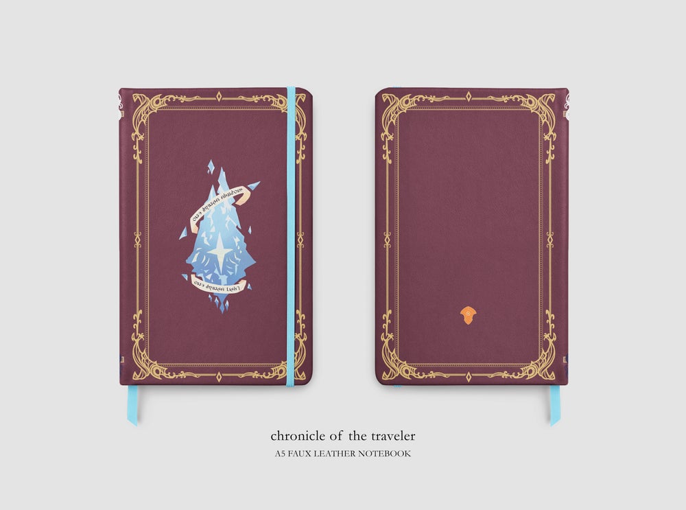 ff14 chronicle of the traveler Hardcover Gold Foil Notebook
