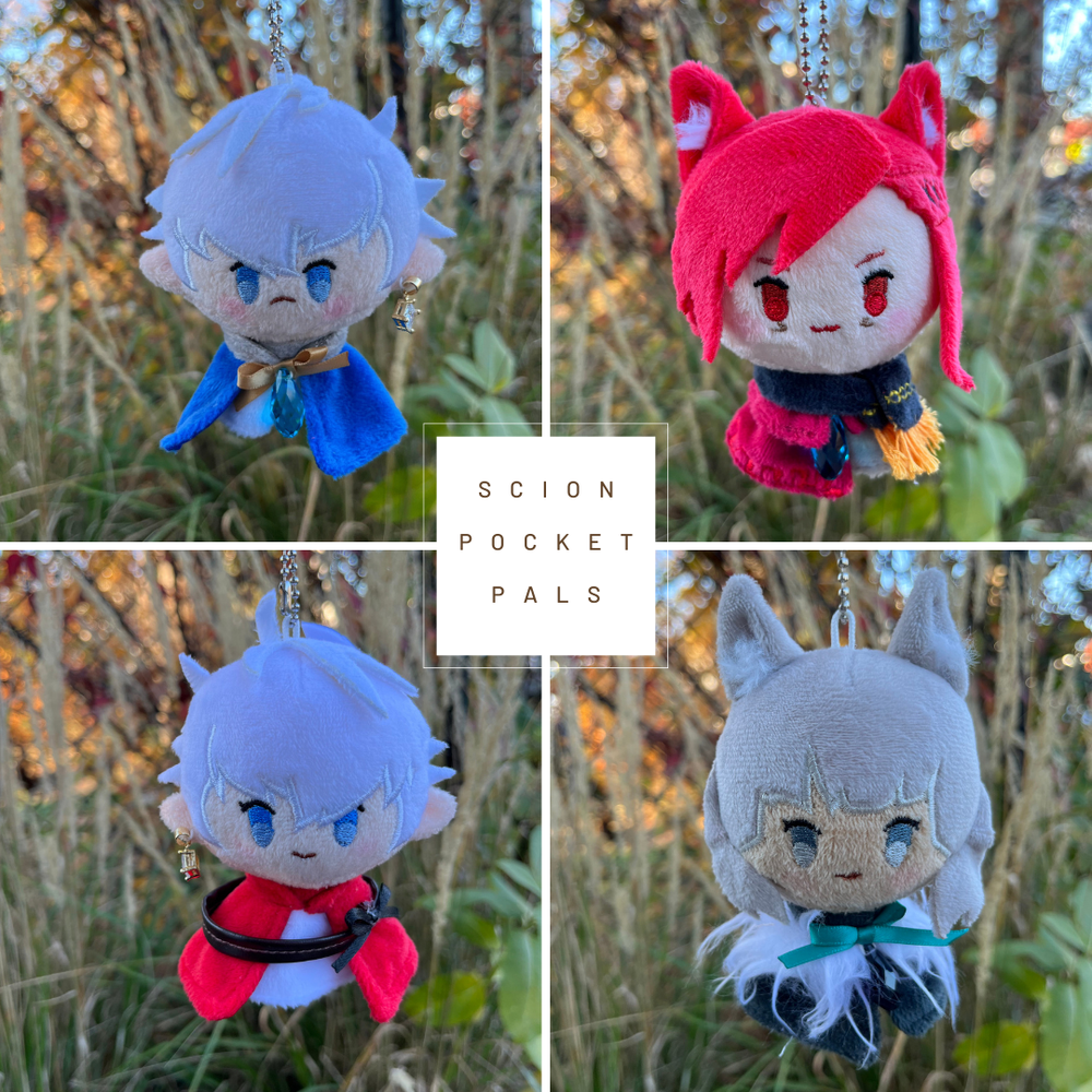 ff14 scion pocket pal plush keychains (set 1)